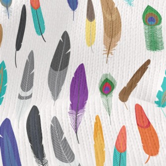 Various Feathers Stretch Jersey