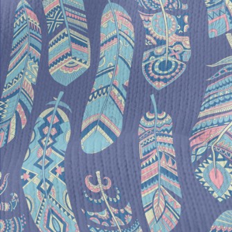 Ethnic Hippie Feather Stretch Jersey