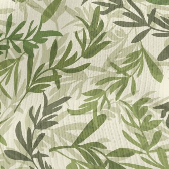Lush Green Leaves Stretch Jersey
