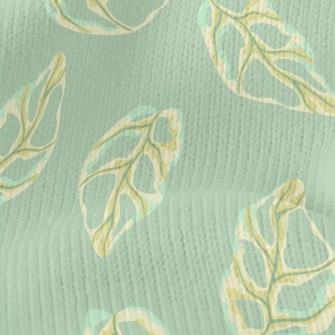 Monstera Leaves Stretch Jersey