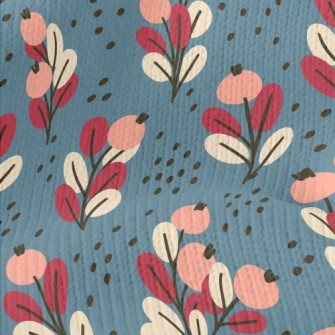Small Orange Flowers Stretch Jersey