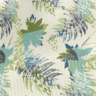 Artistic Splash Leaves Stretch Jersey