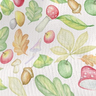 Rich Fruits And Vegetables In  Stretch Jersey