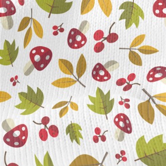 Poisonous Mushrooms And Leaves Stretch Jersey