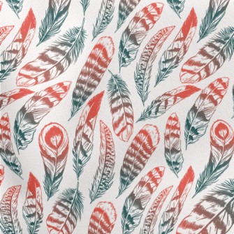 Fluorescent Color Feathers Lightweight Cotton Poplin