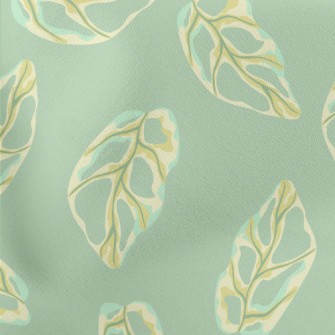 Monstera Leaves Lightweight Cotton Poplin