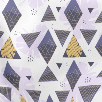 Leaves And Triangles Lightweight Cotton Poplin