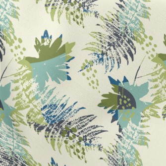 Artistic Splash Leaves Lightweight Cotton Poplin