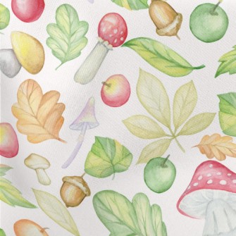 Rich Fruits And Vegetables In  Lightweight Cotton Poplin