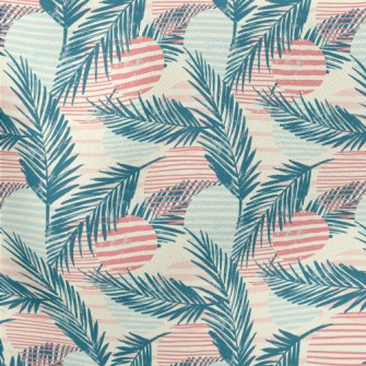 Palm Tree Lines Lightweight Cotton Poplin
