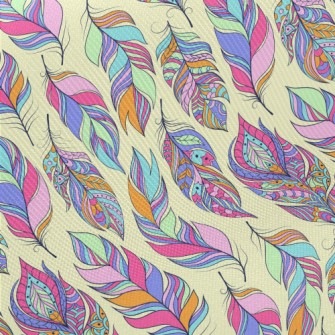 Beautiful Pattern Feathers Midweight Cotton Poplin