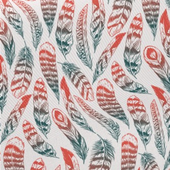 Fluorescent Color Feathers Midweight Cotton Poplin