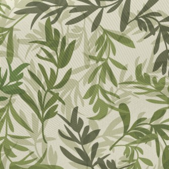 Lush Green Leaves Midweight Cotton Poplin
