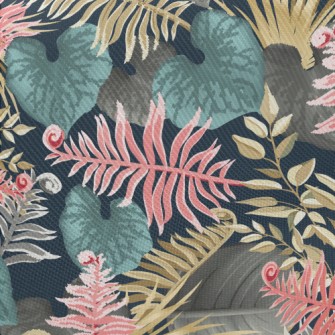 Tropical Psychedelic Plants Midweight Cotton Poplin