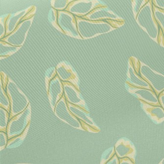 Monstera Leaves Midweight Cotton Poplin