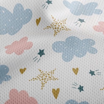 Love Little Clouds Athletic Mesh Flat Back