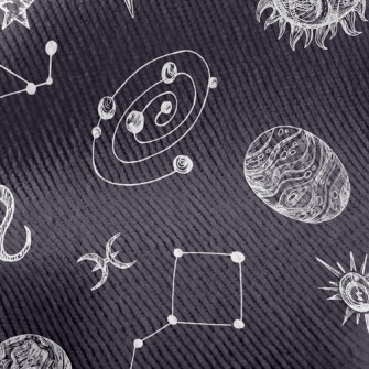 Constellations And Planets Standard Corduroy