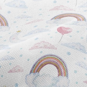 Watercolor Rainbow Balloons Performance Linen