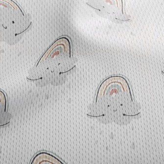 Cloudy And Dark Clouds Athletic Mesh Flat Back