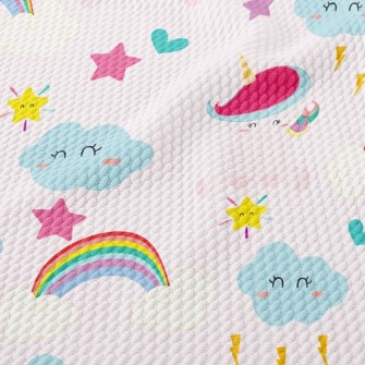 Pink Unicorn Birdseye Piqué