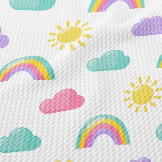 Sunny Rainbow Birdseye Piqué