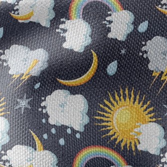 Sun Cloud Rainbow Waterproof Canvas