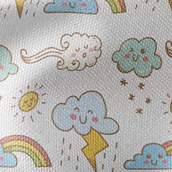 Emoji Weather Map Waterproof Canvas