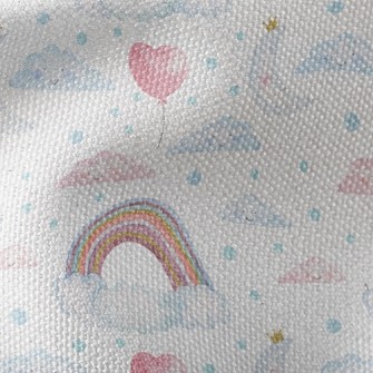 Watercolor Rainbow Balloons Waterproof Canvas