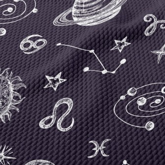 Constellations And Planets Birdseye Piqué