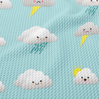 Meteorological Emoticons Birdseye Piqué