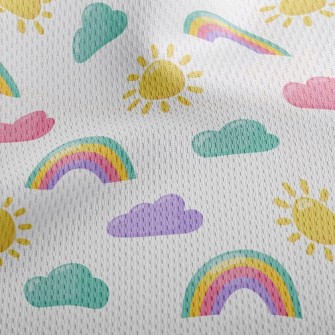 Sunny Rainbow Athletic Mesh Flat Back