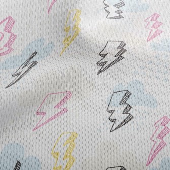 Rainy Day Lightning Athletic Mesh Flat Back