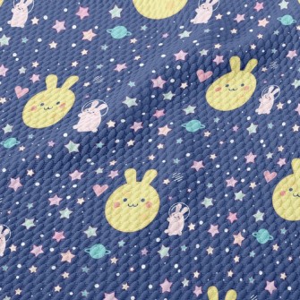 Moon Space Bunny Birdseye Piqué
