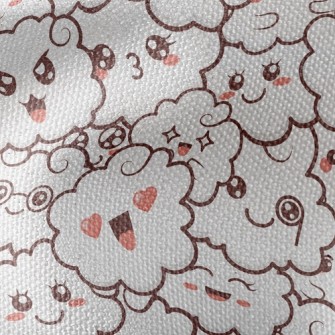 Funny Expression Clouds Waterproof Canvas