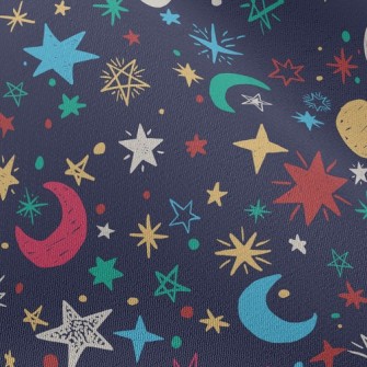 Doodle Stars Moon Chiffon
