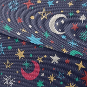 Doodle Stars Moon Waterproof Oxford