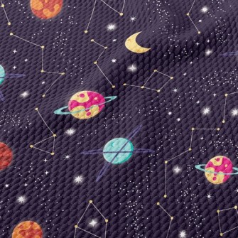 Cosmic Planet Birdseye Piqué