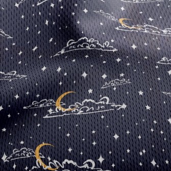 Moon And Stars Athletic Mesh Flat Back