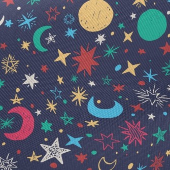 Doodle Stars Moon Twill