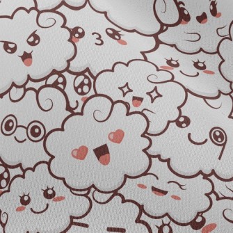 Funny Expression Clouds Chiffon