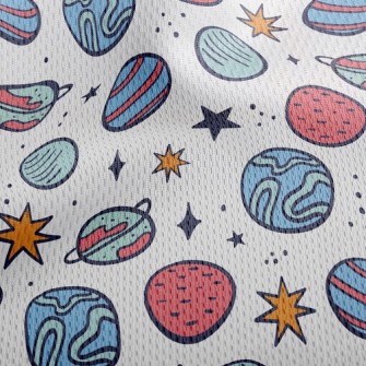 Planets And Stars Athletic Mesh Flat Back