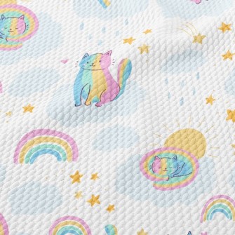Rainbow Cat Birdseye Piqué
