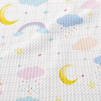 Rainbow Clouds Birdseye Piqué