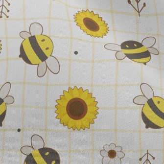 Bee And Sunflower Chiffon