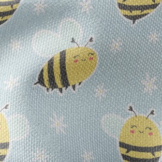 Smiling Loving Bee Waterproof Canvas