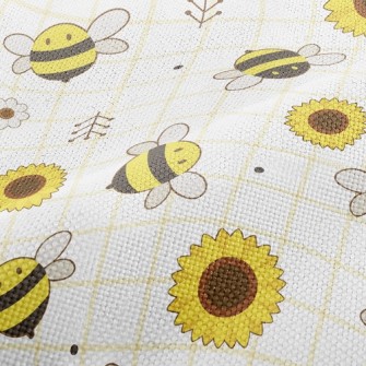 Bee And Sunflower Performance Linen