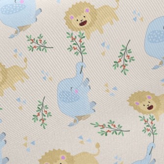 Elephant And Lion Twill