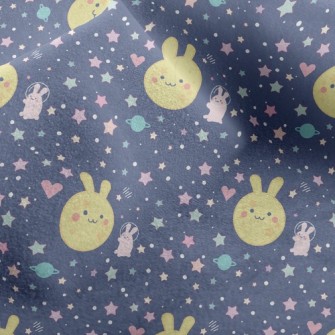 Moon Space Bunny Micro Fleece