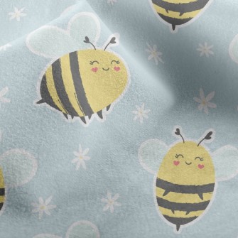 Smiling Loving Bee Micro Fleece