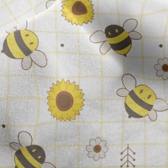 Bee And Sunflower Micro Fleece